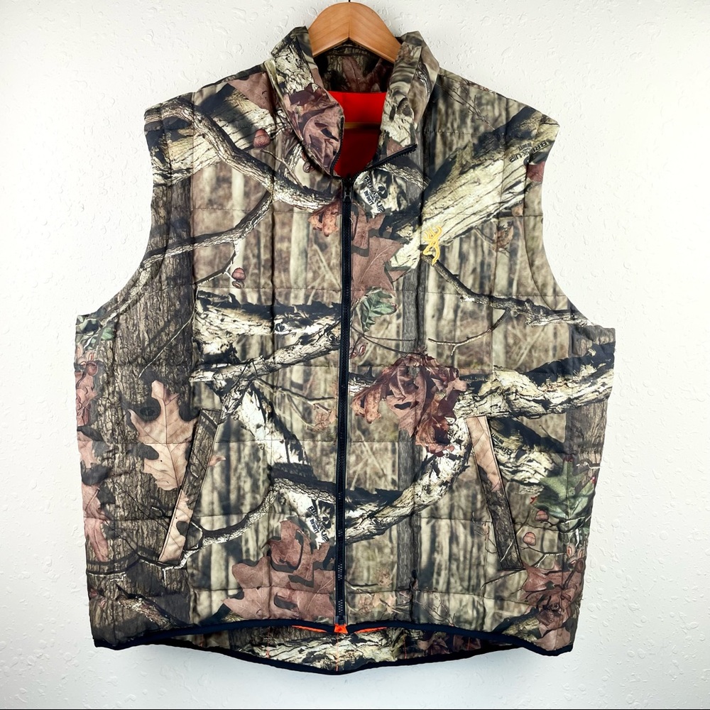 Browning Reversible Camo Puffer Vest Size XL